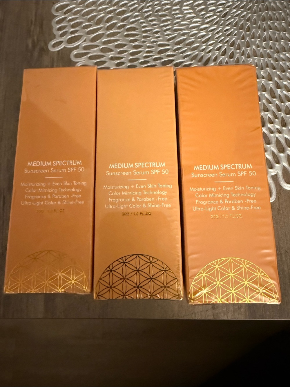 Medium Spectrum Sunscreen Serum SPF 50 - Orange Packaging (3 Boxes) sealed